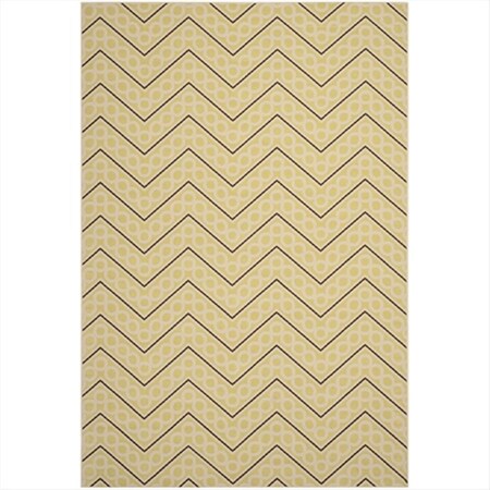 Safavieh 6 Ft. - 7 In. X 9 Ft. - 6 In. Rectangle- Indoor - Outdoor Hampton Green And Ivory Power Loomed Rug HAM513AG-6